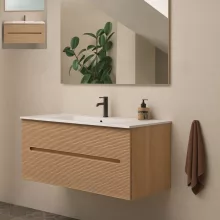   AdattoCasa Rigo 100 fali alsószekrény két fiókkal, Rovere Farina világos tölgy 5RIGT05.056