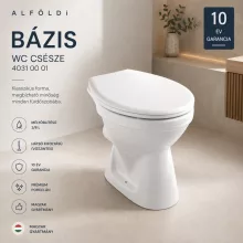 Alföldi Bázis hátsó kifolyású mélyöblítésű WC csésze 4031 00 01