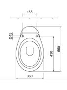 Alföldi Bázis alsó kifolyású WC csésze 4033 00 01