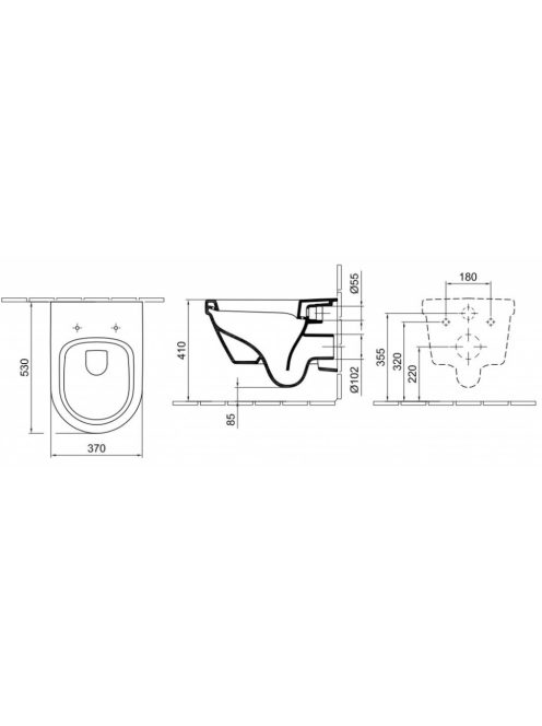 Alföldi Formo fali WC csésze Kombipack, 7060 H1 01 (7060H101)