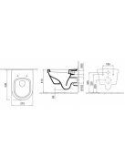 Alföldi Formo fali WC csésze 7060H1R1 Kombipack, Easyplus felülettel 7060 H1 R1