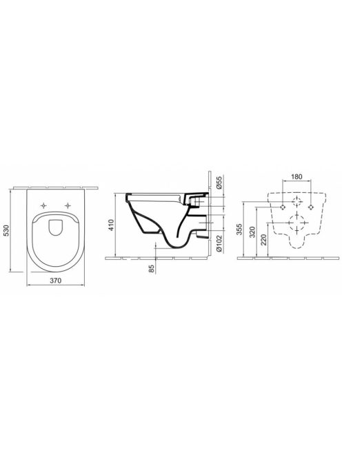 Alföldi Formo fali WC csésze Kombipack Cleanflush 7060 HR 01 (7060HR01)