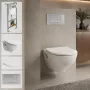 Alföldi Optic CleanFlush komplett fali WC szett EasyMont WC-elemmel Soft-Close ülőkével és króm nyomólappal