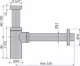 Alca Design mosdószifon DN32, szálcsiszolt matt nickel A400NB