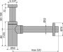 Alcaplast - DESIGN krómozott mosdószifon, fém A400