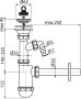 Alcaplast Mosdószifon DN32 rozsdamentes leeresztővel és csatlakozóval DN63 A410P