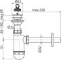 Alcaplast Mosdószifon DN32 műanyag leeresztővel DN63 A420