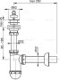 Alcaplast Mosdószifon DN32 műanyag leeresztővel DN63 A421