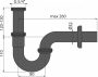 Alcaplast - „U“ alakú mosdószifon DN32 A4320BLACK