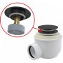 Alcaplast - CLICK/CLACK lefolyó készlet fekete-matt A465BLACK-50