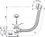 Alcaplast Automata kádszifon 100 cm hosszú, fehér A51BM100