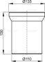 Alcaplast WC csatlakozó – 150 mm toldócső A91150