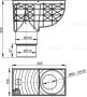 Alcaplast Függőleges univerzális esővíz elvezető 300×155/125/110 mm AGV4S