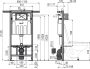 Alcaplast Falon belüli WC tartály (elsősorban panel lakásba ajánlott) AM102/1120