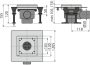 Alcaplast - Rozsdamentes padlóösszefolyó 130×130 mm APV130