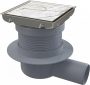 Alcaplast Vízszintes padlóösszefolyó 130x130 mm kétoldalas rozsdamentes ráccsal APV140