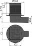 Alcaplast Vízszintes Padlóösszefolyó 105x105/50 mm matt fekete rozsdamentes matt fekete ráccsal és kombinált SMART bűzzáral APV31BLACK