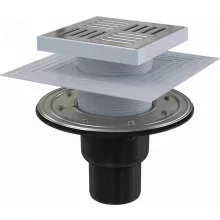 Alca - Padlóösszefolyó 150×150/50/75 mm APV4444