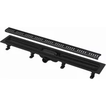   Alca matt fekete zuhanyfolyóka szett 650 mm-es APZ10BLACK650M