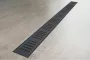 Alca matt fekete zuhanyfolyóka szett 850 mm-es APZ10BLACK850M
