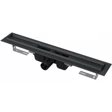   Alca Zuhanyfolyóka fekete-matt 300mm, vízszintes lefolyóval APZ1BLACK-300