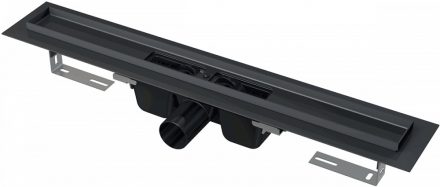 Alcaplast Zuhanyfolyóka fekete-matt 300mm, vízszintes lefolyóval APZ1BLACK-300
