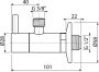 Alcaplast - Sarokszelep szűrővel 1/2×3/8, kerek, fehér ARV001B