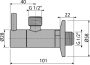 Alcaplast - Sarokszelep szűrővel 1/2×1/2, kerek ARV003