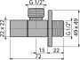 Alcaplast - Sarokszelep 1/2×1/2, szögletes ARV004