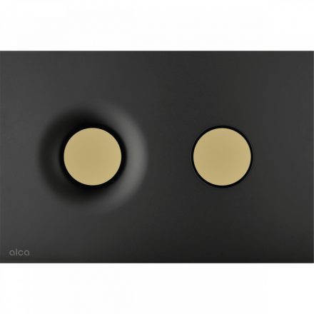 Alcaplast DotDot nyomólap antibakteriális felülettel, matt fekete / matt arany M1978-7