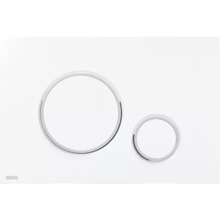 Alca THIN WC nyomólap fehér/króm-fényes kivitelben