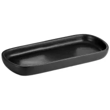 Aqualine Nero kerek szappantartó, fekete 08141