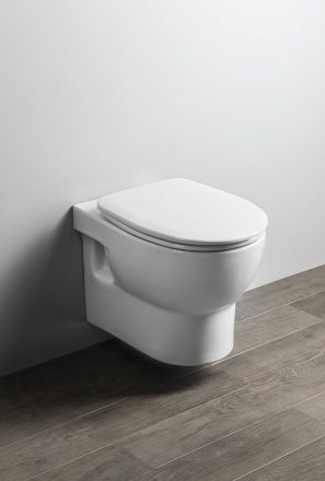 Aqualine Absolut mélyöblítésű fali kerámia WC csésze 35x50 cm Rimless, fehér 10AB02002