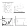 Aqualine Absolut mélyöblítésű fali kerámia WC csésze 35x50 cm Rimless, fehér 10AB02002