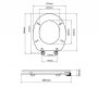 Aqualine WC-ülőke 37x6x43 cm, tölgy 1705-10