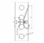 Aqualine törölköző akasztó radiátorra 10 cm, króm 2602S/CR