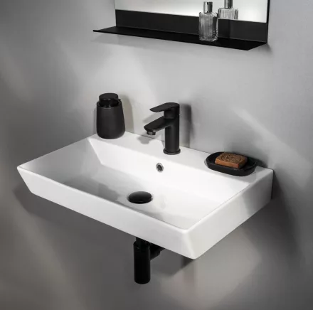 Aqualine Orion kerámia mosdó 59x39 cm, fehér kivitelben
