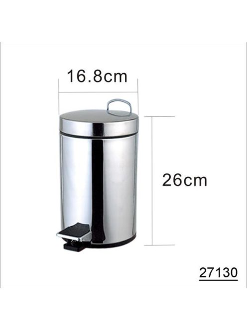 Aqualine KROM LINE Szemetes kosár, 3 liter, 27103