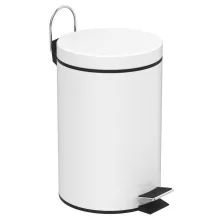 Aqualine Simple Line álló szemetes kosár 3L, fehér 28103