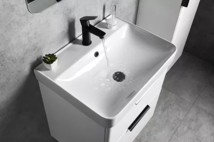 Aqualine Zen kerámia beépíthető mosdó 60x45 cm, fehér 3060