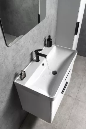 Aqualine Zen kerámia beépíthető mosdó 80x45 cm, fehér 3080