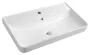 Aqualine Zen kerámia beépíthető mosdó 80x45 cm, fehér 3080
