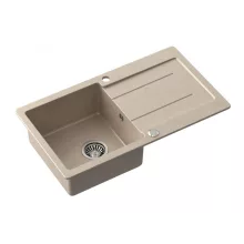   Aqualine gránit mosogató 77x44 cm csepegtetővel és lefolyógarnitúrával, bézs 30874505