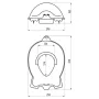 Aqualine Duck gyerek WC ülőke szűkítő 294x163x434 mm, szürke/fehér 366420