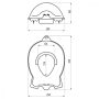 Aqualine Duck gyerek WC ülőke szűkítő 294x163x434 mm, rózsaszín/fehér 366423
