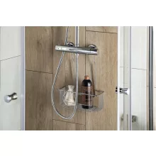   Aqualine Króm Line csaptelepre akasztható polc 26x37,5x11 cm, króm 37006