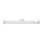Aqualine teleszkópos zuhanyfüggöny tartó rúd 63-105 cm, fehér 4051
