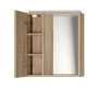 Aqualine Keramia Fresh balos tükrösszekrény LED világítással 60x60x14 cm platina tölgy 45027