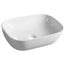   Aqualine szögletes kerámia mosdótál 46x34 cm, fehér 46341