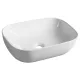 Aqualine szögletes kerámia mosdótál 46x34 cm, fehér 46341